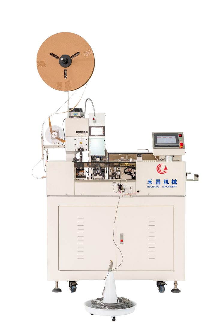 HC-10+FS全自動(dòng)單頭穿栓沾錫壓接機(jī)